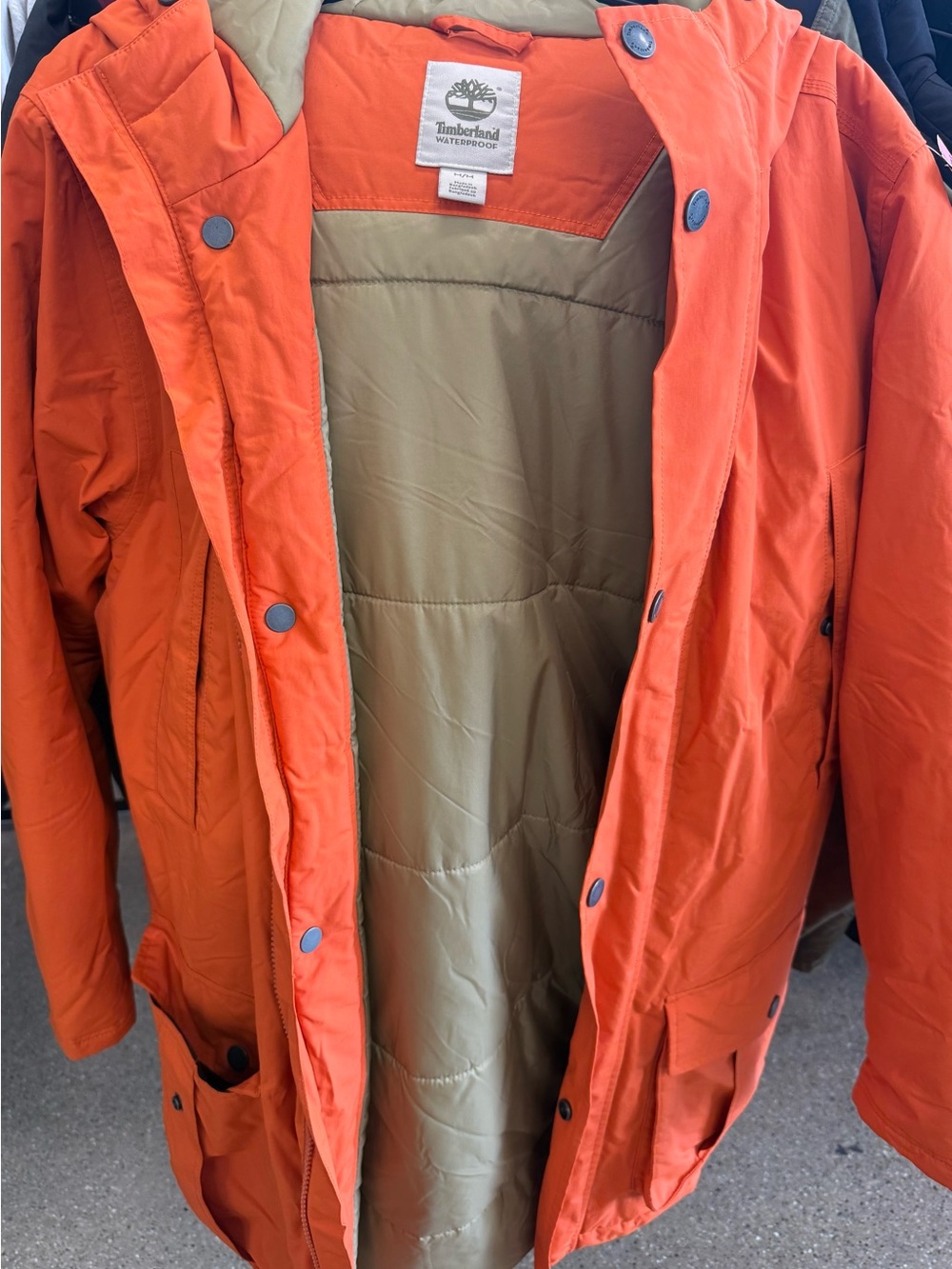 Timberland Women’s Orange Hooded Waterproof Insulated Parka